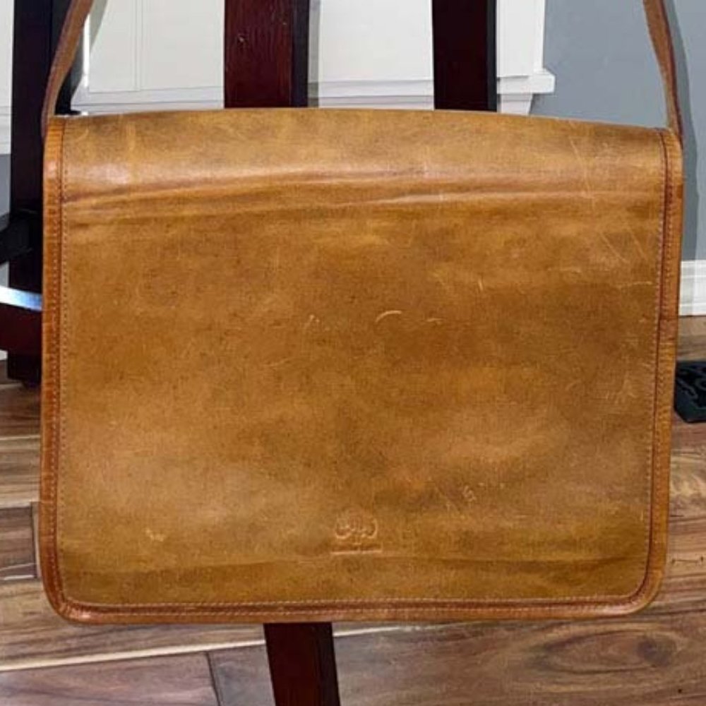 Rustic Town Leather Laptop Messenger Bag